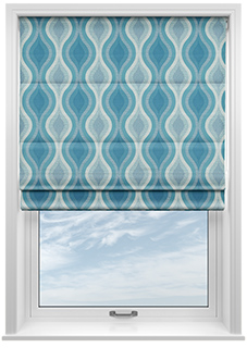 Deco, Peacock - Roman Blind
